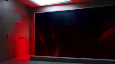 Immersive News Studio Set: Yayını Bağlamak için Sanal Yeşil Ekran Arkaplanı
