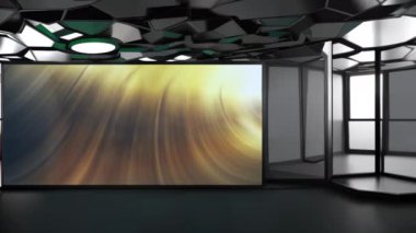 Yayınları Etkinleştirmek için Büyüleyici Sanal Haber Stüdyosu Yeşil Ekran Döngüsü