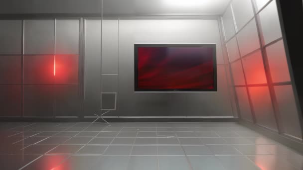 Immersive Broadcast Studio Experience Melibatkan Virtual Set Dengan Chroma Key — Stok Video