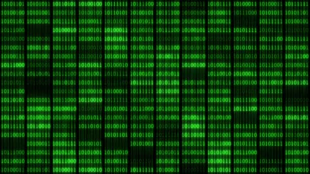 Digitální Binární Data Pozadí Datového Kódu — Stock video
