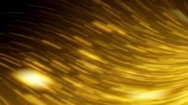 Siyah zemin üzerinde parıltı ve ışık çizgileri olan altın desen bulanık, soyut bir altın zemin oluşturur.