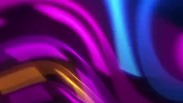 Ночью Яркими Синими Фиолетовыми Оттенками Которые Создают Завораживающий Обратный Эффект — стоковое видео