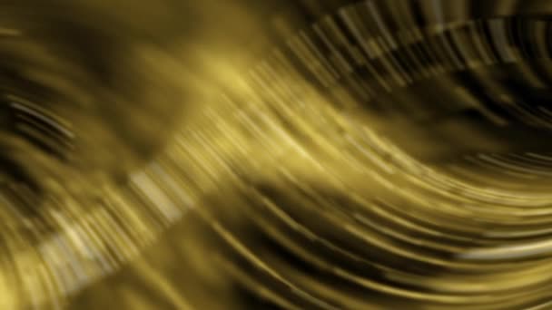 金色和黑色背景 有不同的图案 像波浪 模糊的图案 — 图库视频影像