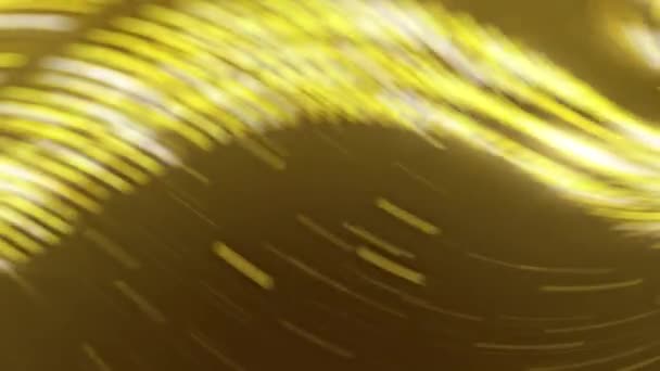 Abstrakcyjne Złote Złote Tła Wzorami Światła Smug Linii Promieni Brązowych — Wideo stockowe