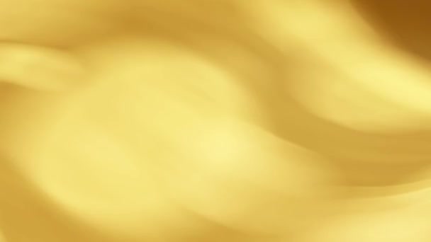 円のパターン 波の線 ライトスポット テクスチャーされた表面 金色を強調する黄金の背景 — ストック動画