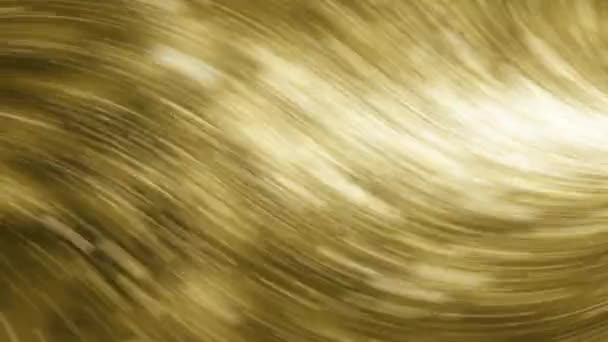 Золотой Фон Текстурированной Золотой Кистью Волнистым Узором — стоковое видео
