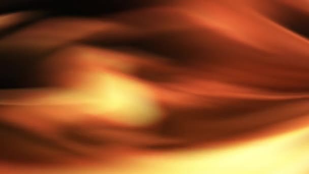 黄金の背景 抽象的な炎の設計が付いている螺旋および美しいオレンジの壁紙 — ストック動画