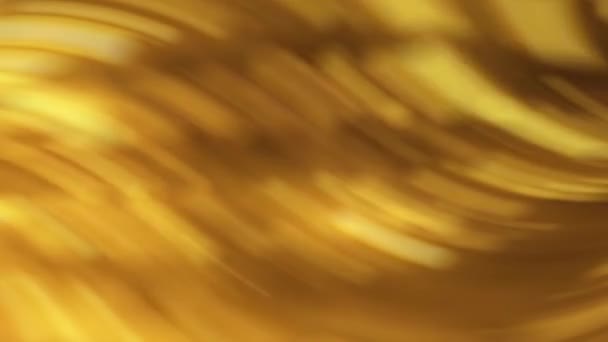 Abstract Gouden Patroon Een Tafelkleed Stralend Licht Schaduw Wazige Bananen — Stockvideo