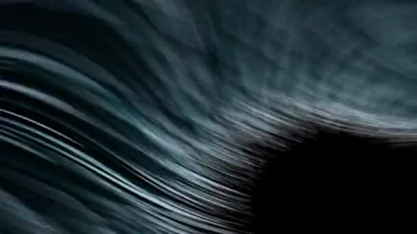 Abstraktní Fotografie Černé Modré Vlny Proti Rozmazanému Černému Nebi Dlouhou — Stock video