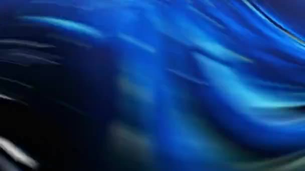 Blå Vågor Och Abstrakta Mönster Blått Vitt Svart Och Randigt — Stockvideo