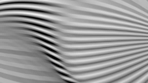 Abstract Image Shows Gray Wavy Patterns Including Close Ups Lines — Stock Video
