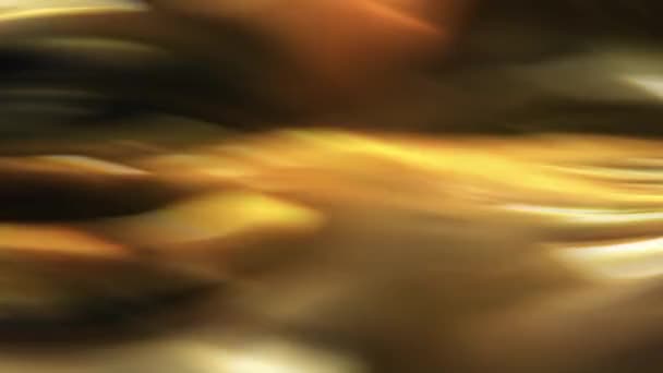 Золотой Черный Фон Золотым Абстрактным Размытым Изображением Желтого Оранжевого Света — стоковое видео