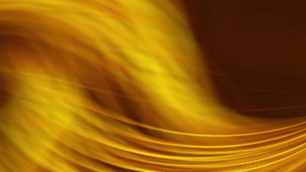 黄色和橙色的漩涡 金属丝 在黑暗中闪烁着红色的元素 — 图库视频影像