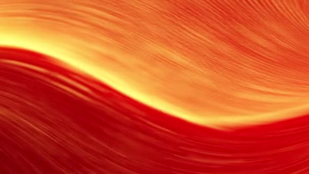 Abstrakter Hintergrund Mit Rotem Und Gelbem Farbverlauf Welle Und Flamme — Stockvideo