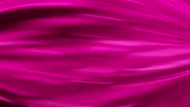 波のパターンと光沢のある効果を持つピンクの背景 ぼやけた効果のあるゴージャスなピンク生地の背景 — ストック動画