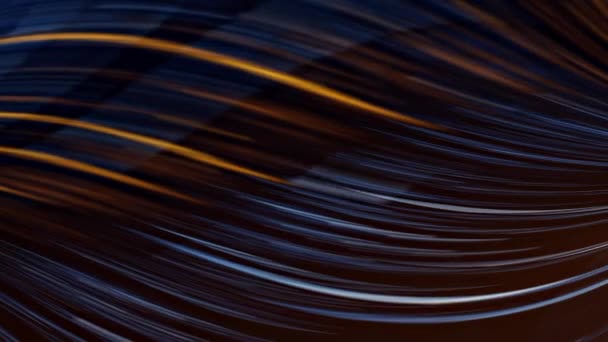 这张抽象的照片显示了一个黄色和橙色的光螺旋 采用长曝光技术捕获光迹 — 图库视频影像
