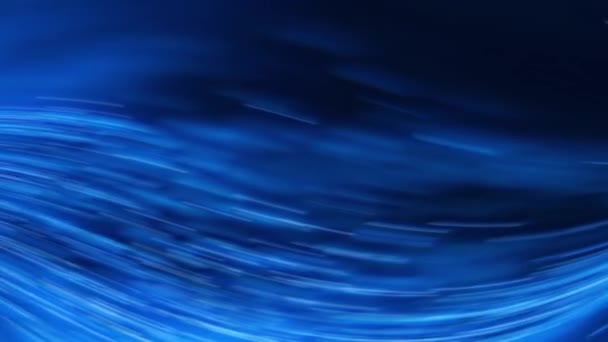 Голубая Волна Размытым Фоном Океане Синий Водный Фон Абстрактными Волнами — стоковое видео