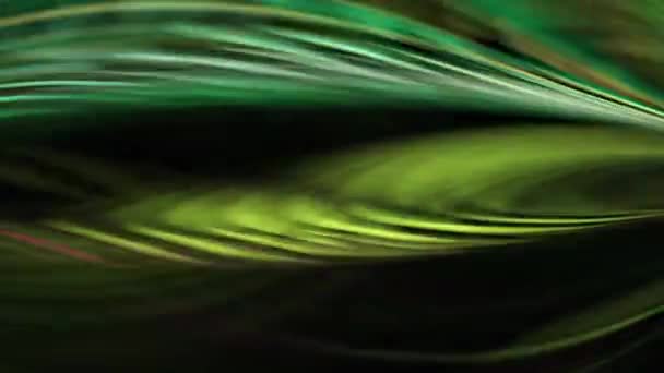 Une Vague Verte Émerge Fond Abstrait Sombre Accompagnée Feu Vert — Video