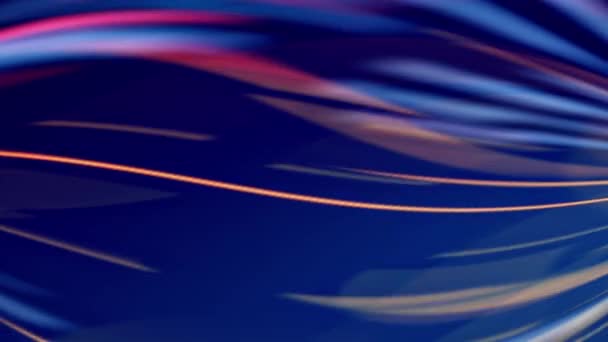 Абстрактний Фон Синіми Червоними Відтінками Пальмами Світловим Відображенням Блакитним Небом — стокове відео