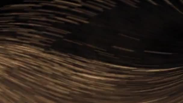Золотий Фон Хвилями Коричневим Волоссям Поряд Хвилями Золота Світла Розмита — стокове відео