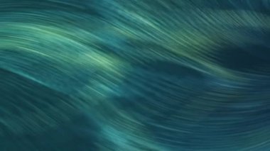 Yakın plan bir suluboya resim mavi ve yeşil dalgaların soyut bir resmini çizer