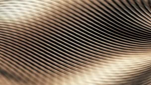 Soyut Arkaplanda Spiraller Dalgalı Çizgiler Daireler Metal Dokular Gibi Desenlerin — Stok video
