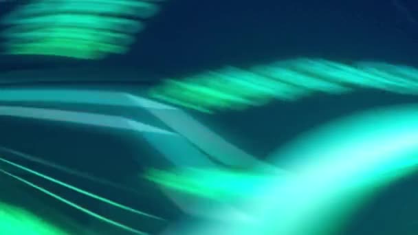 Duvar Kağıtları Aurora Borealis Soyut Tasarımlarla Yeşil Mavi Renklerde Gösteriyor — Stok video