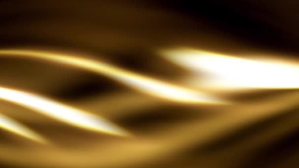 暗く輝く スモーキーなパターンのランプから黒い背景の黄金色の光 金色の背景に暗い黄金色のホール 暗い背景に明るい黄金の光 — ストック動画