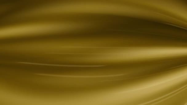 金黄色带渐变和光泽的 光滑的 波浪形图案和纹理的金色背景 — 图库视频影像