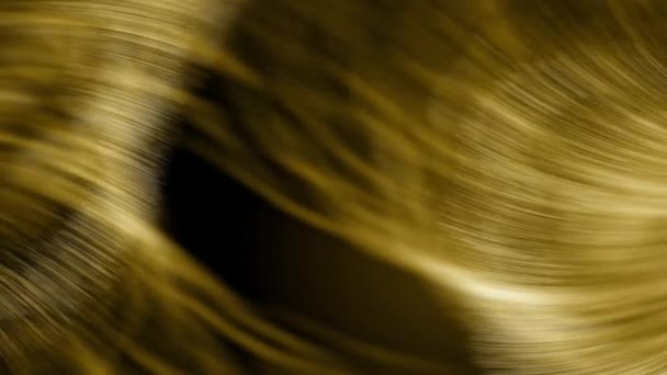 ラインと曲線のさまざまなパターンを持つ金と黒の背景 — ストック動画
