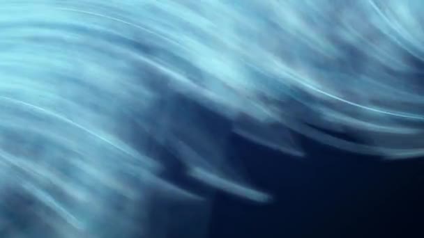 文章的重点是各种视觉效果 蓝色的玻璃 抽象的背景 船画和蓝天的云彩 — 图库视频影像