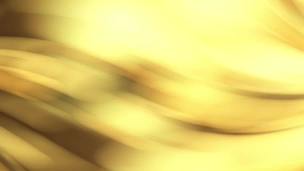 Диапазон Золотых Фонов Абстрактными Узорами Различными Оттенками Завихрениями Текстурой Ткани — стоковое видео