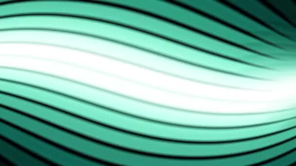 緑と黒の線と波の抽象的な背景 緑と黒の背景に線と波のパターン ダークフラグメント効果 緑と青の波の背景 — ストック動画
