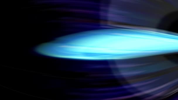 蓝色和黑色背景的土星的照片 中间有一个蓝色的环 — 图库视频影像