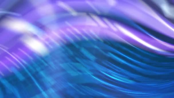 蓝色和紫色波浪的抽象背景 — 图库视频影像