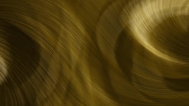 Золотой Черный Фон Повторяющимся Рисунком Линий Завихрений Размытый Свет Золотом — стоковое видео