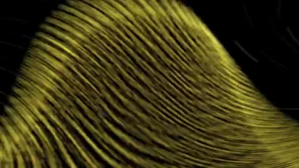 Metinde Sarı Renk Bilgisayar Tarafından Üretilen Sarı Çizgiler Altın Iplik — Stok video