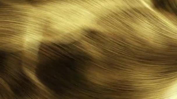 光沢のある金属の質感と波状のラインパターンの金色の背景 — ストック動画