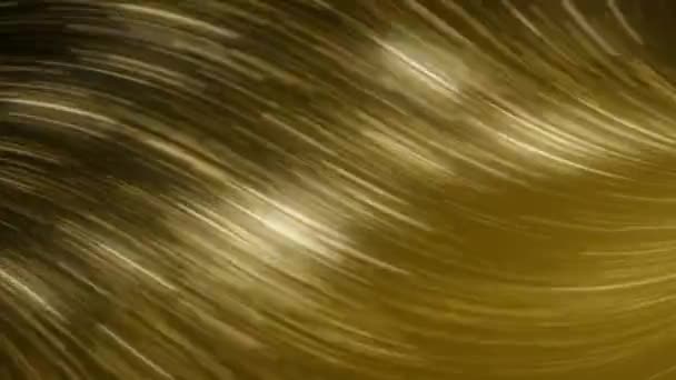 Szöveg Beszél Arany Haj Egy Hosszú Hullámos Textúra Egy Arany — Stock videók