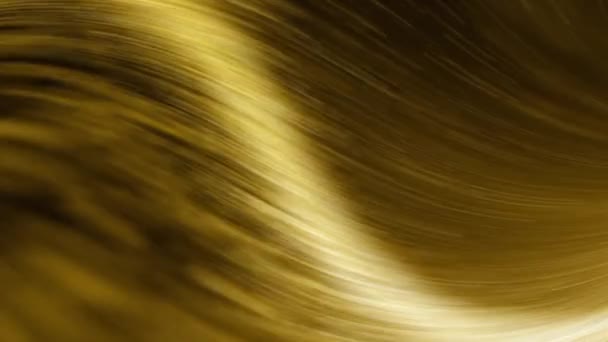 Zlaté Pozadí Lesklou Texturou Vlnitým Vzorem Zlatou Texturou — Stock video
