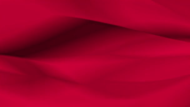 Červená Hedvábná Textura Pozadí Hladkými Vlnitými Vzory Stock Fotky Dostupné — Stock video