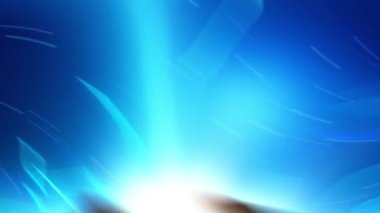 Ortasında parlak bir ışık olan mavi ve yeşil renkli bir animasyon.