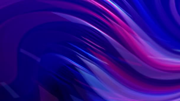 真ん中の白いストリークと青と紫の海の波 — ストック動画