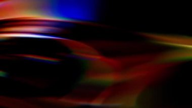 Bir animasyon videosunun arka planında renkli gökkuşağı çizgileri
