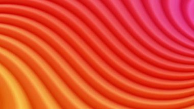 Turuncu ve kırmızı renkli bir dalganın renkli bir animasyonu