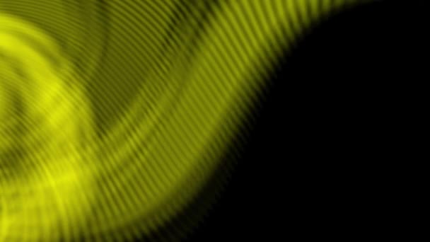 Siyah Arka Planda Sarı Yeşil Bir Girdap — Stok video