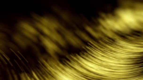 Расплывчатый Желтый Фон Волнистым Рисунком — стоковое видео