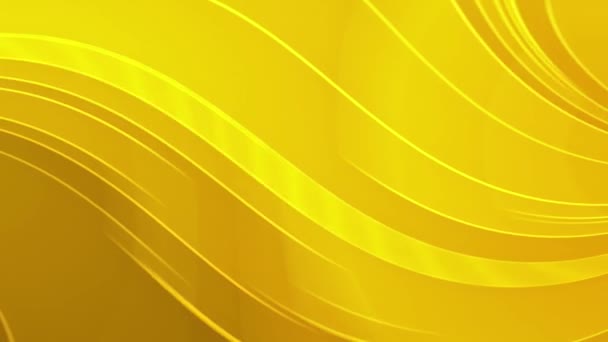 Ein Gelb Goldener Hintergrund Mit Wellenförmigem Muster — Stockvideo