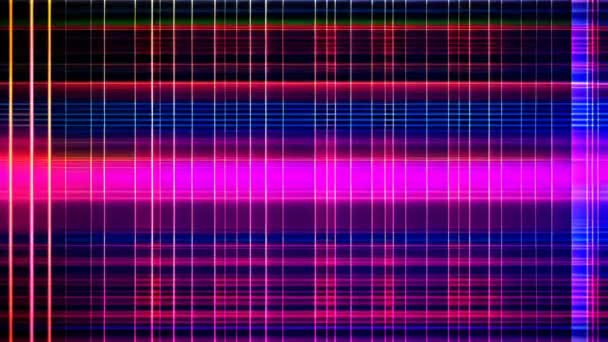 Colorful Striped Background Glitchy Effects — Stock Video