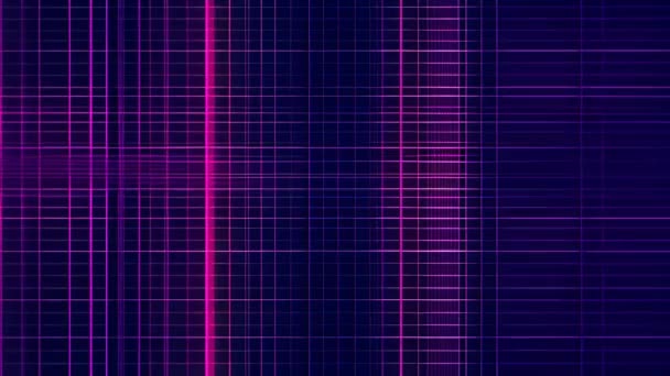 スクリーン上の紫と黒のチェッカーパターン — ストック動画